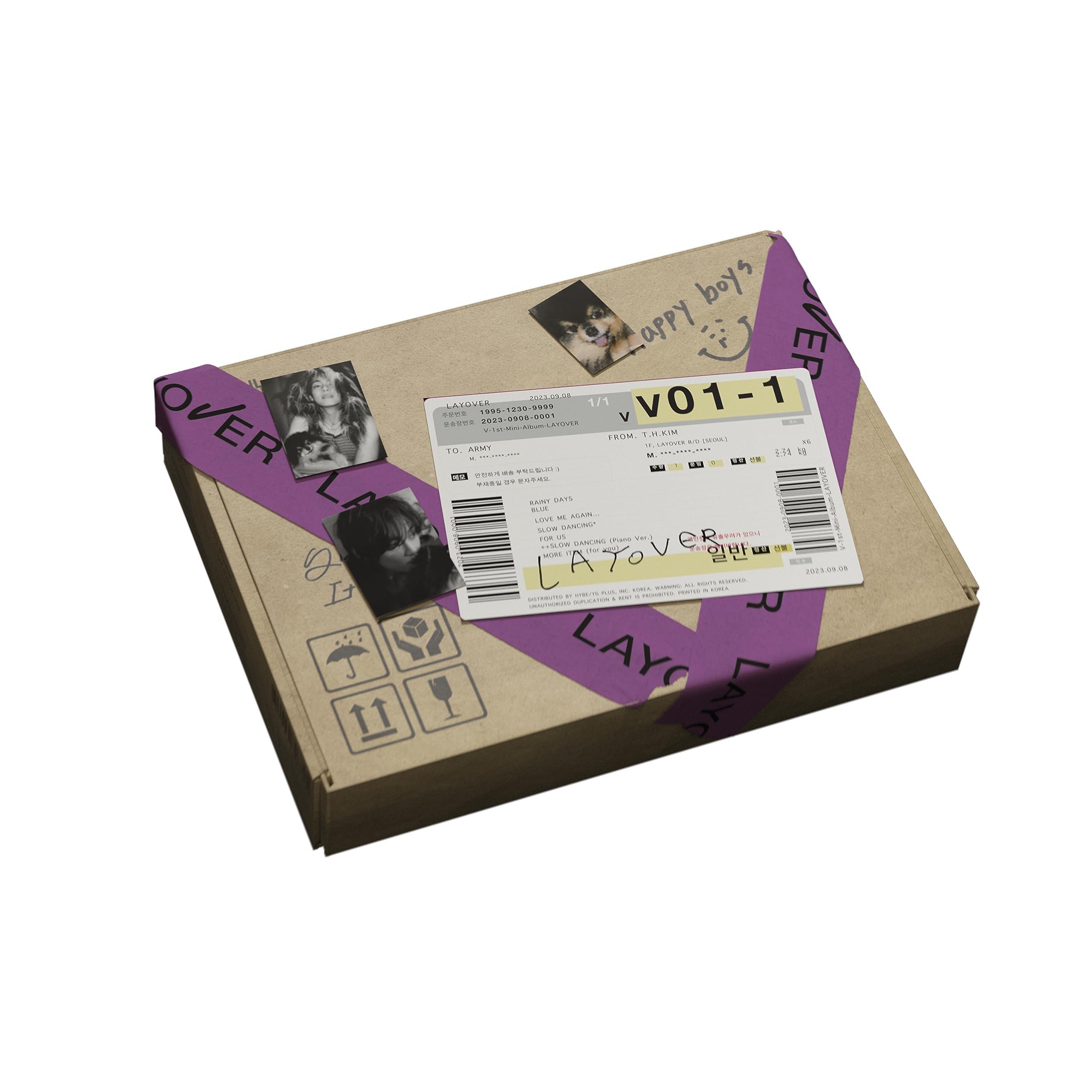 Amazon.com: BTS V - Layover album Ver. 3 + [BTS Photocards Set