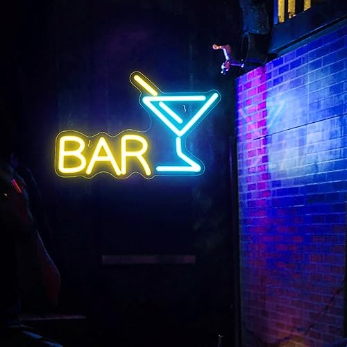 Miniatura 2 de EXOOHOUO Letrero de neón  Luces de barra de neón de 12.2 x 7.8 pulgadas para decoración de pared LED para el hogar, fiesta, alimentada por USB,