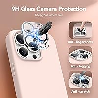 Vista 317 de GONEZ Funda de silicona para iPhone 15 Pro Max, compatible con Magsafe, protector de cámara + protector de pantalla, forro de microfibra suave Negro