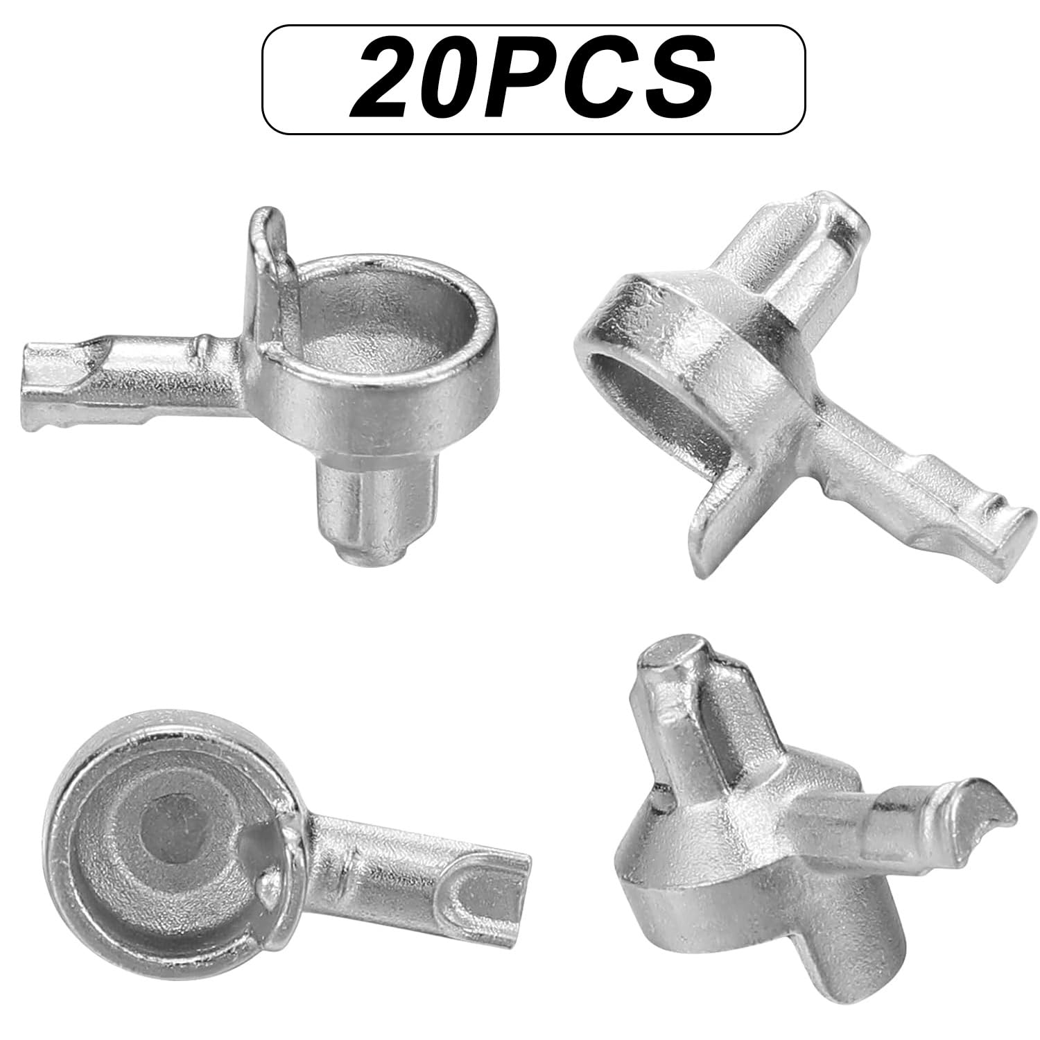 Juego De 20 Soportes Para Estantes De Vidrio IKEA - Clavijas De Metal Plateado, Repuestos Para Billy Y Metod