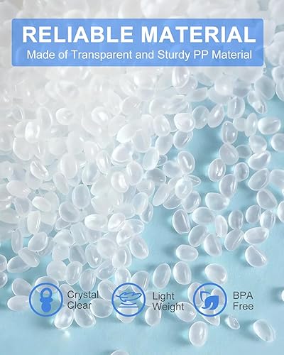 Miniatura 4 de 200 mini chupetes acrílicos para juegos de baby shower, chupetes azules transparentes de 0.83 pulgadas a granel, chupones para revelación de género,