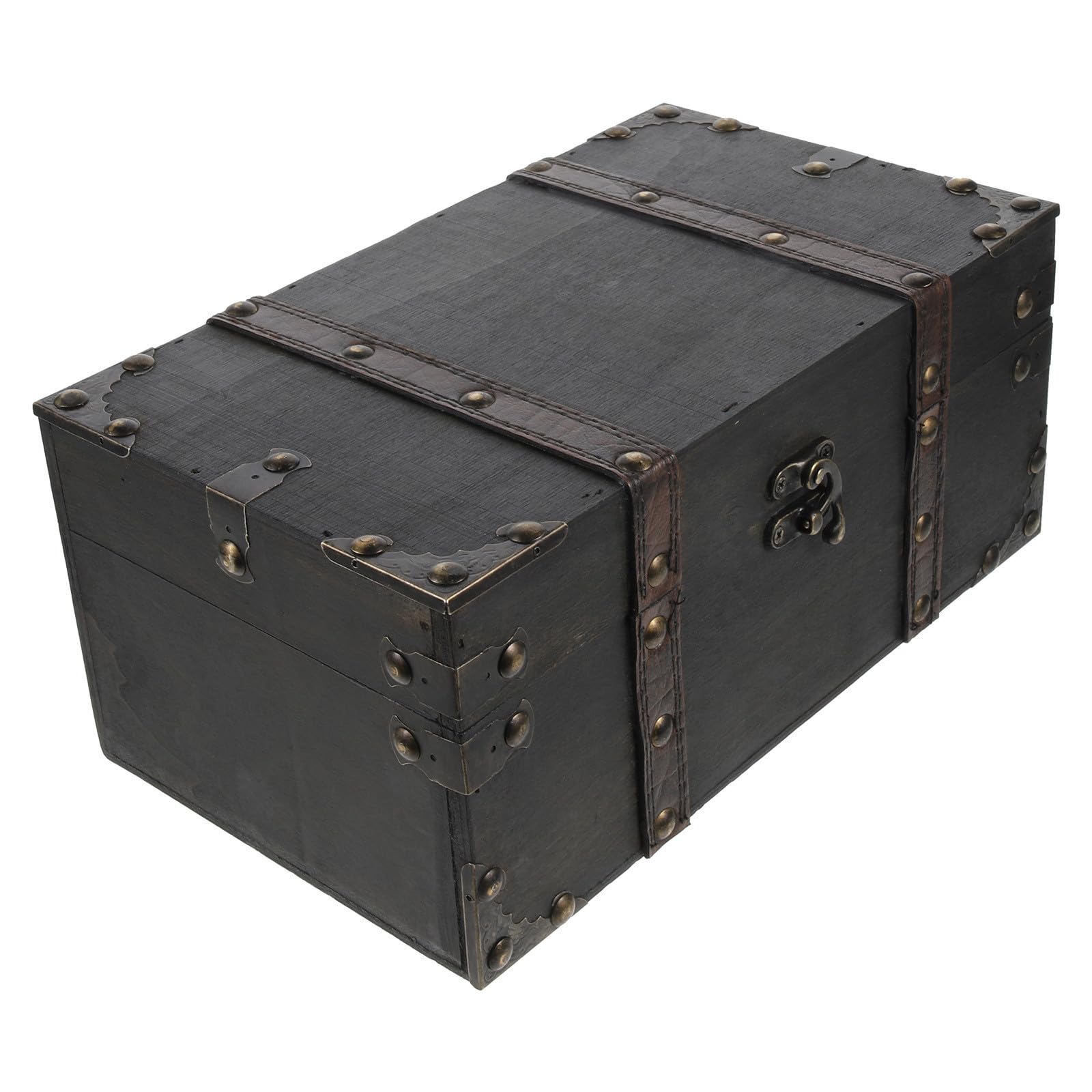 Boîte rangement et décoration rétro coffre à trésor en bois