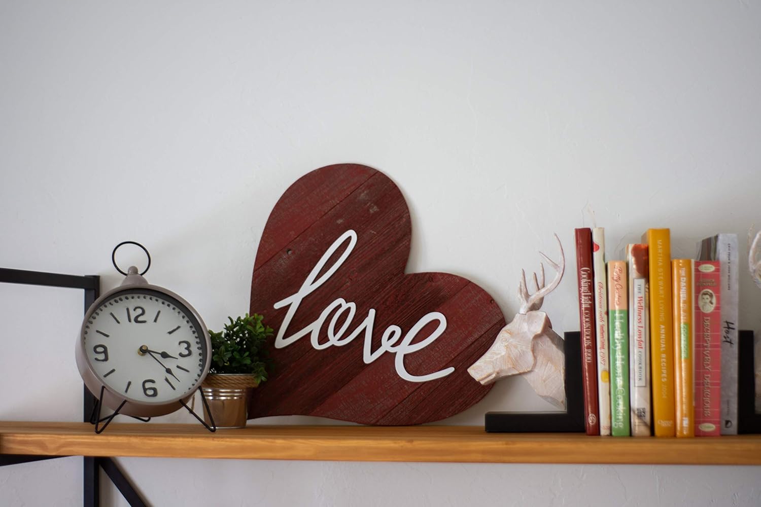 Wooden Heart Wall Decor – 24” Wooden Hearts Decor in Rustic Handmade Design – Home Decor Accents From Upcycled Wood - Unique Nature Friendly Heart Shaped Centerpieces for Table & Customizable Craft