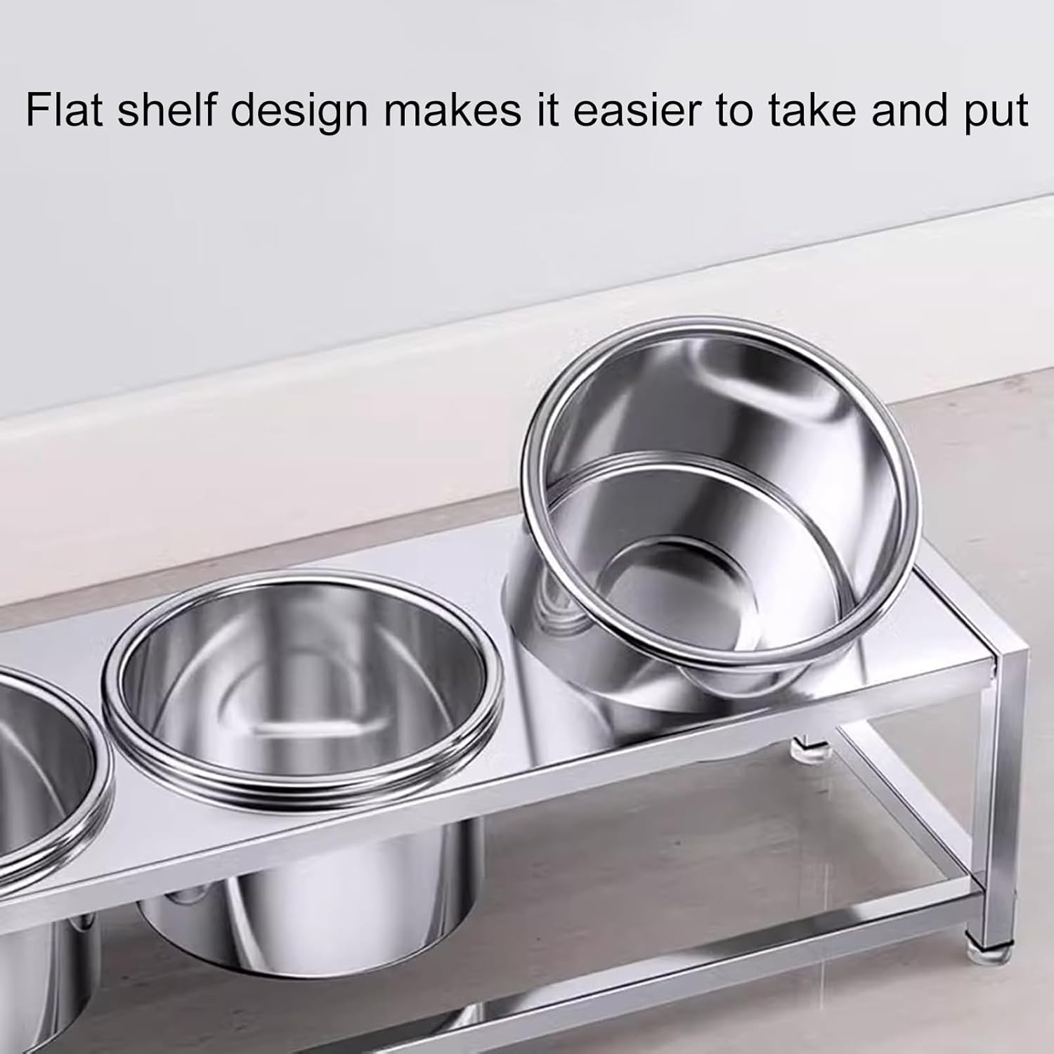 Stainless Steel Spice Rack Set, Commercial Condiment Rack for Kitchen Pantry, Countertop Food Container Organizer for Sauces, Salads, Jams and Ingredients(Silver)(63X20.5X14.5Cm)