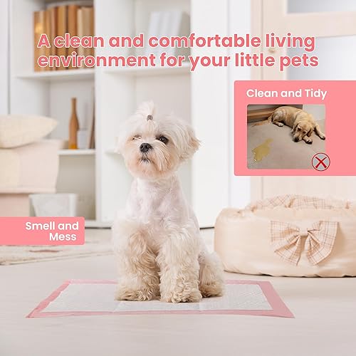 Miniatura 5 de Almohadillas de entrenamiento para inodoro para mascotas, 100 unidades desechables para cachorros de 18 x 13 pulgadas, ultra absorbentes, de secado