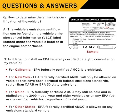 Miniatura 5 de AUTOSAVER88 Convertidor catalítico con tubo flexible compatible con Altima 2.5L Sedan de acero inoxidable de ajuste directo 2002 2003 2004 2005 2006