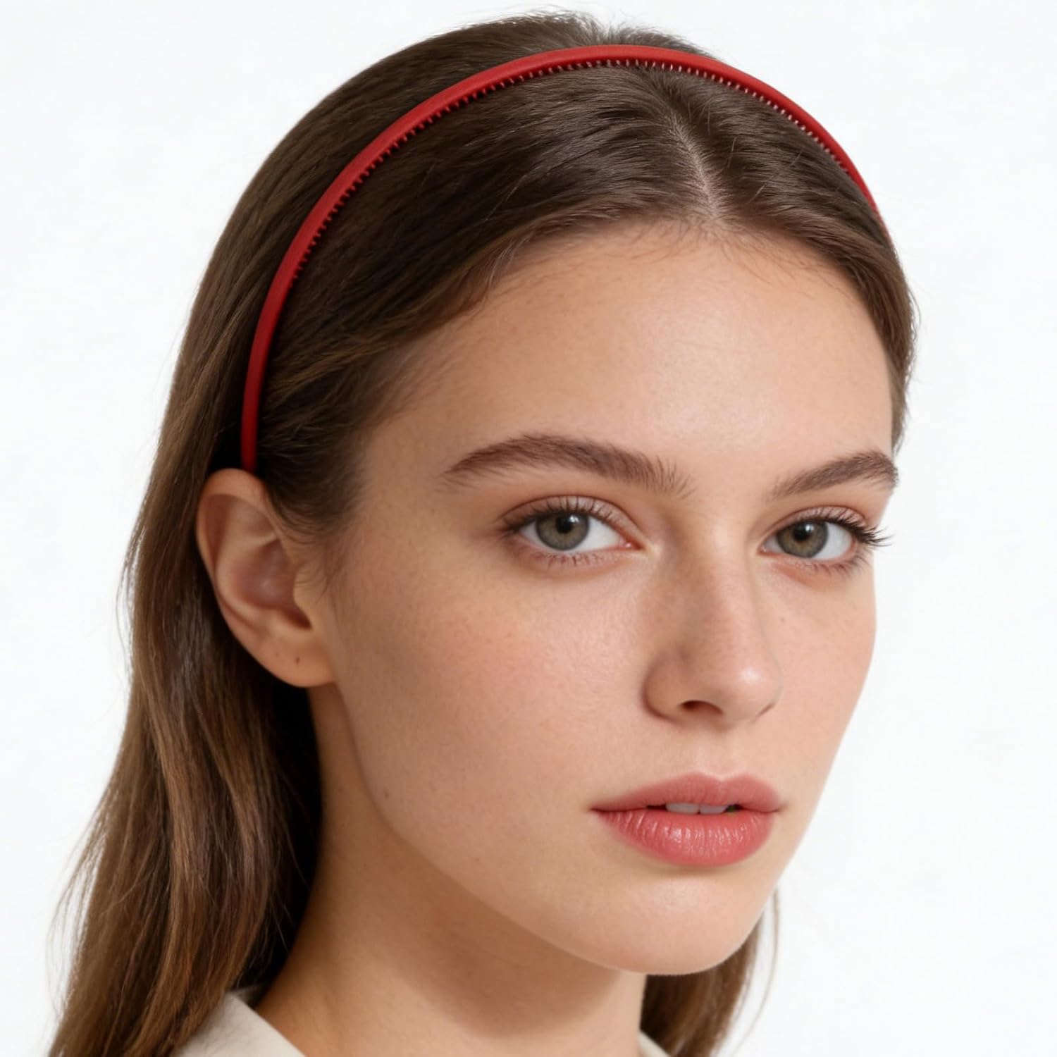 11pcs Slim Plastic Headbands for Women - 0. 5cm Thin Non Slip Hair Hoops Skinny Teeth Comb Hair Accessories for Sports, Makeup, Face Washing, And Daily Use