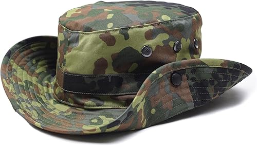 Miniatura 3 de Original alemán del ejército Boonie sombrero Flecktarn y camuflaje del desierto Camping Caza al aire libre gorra de verano