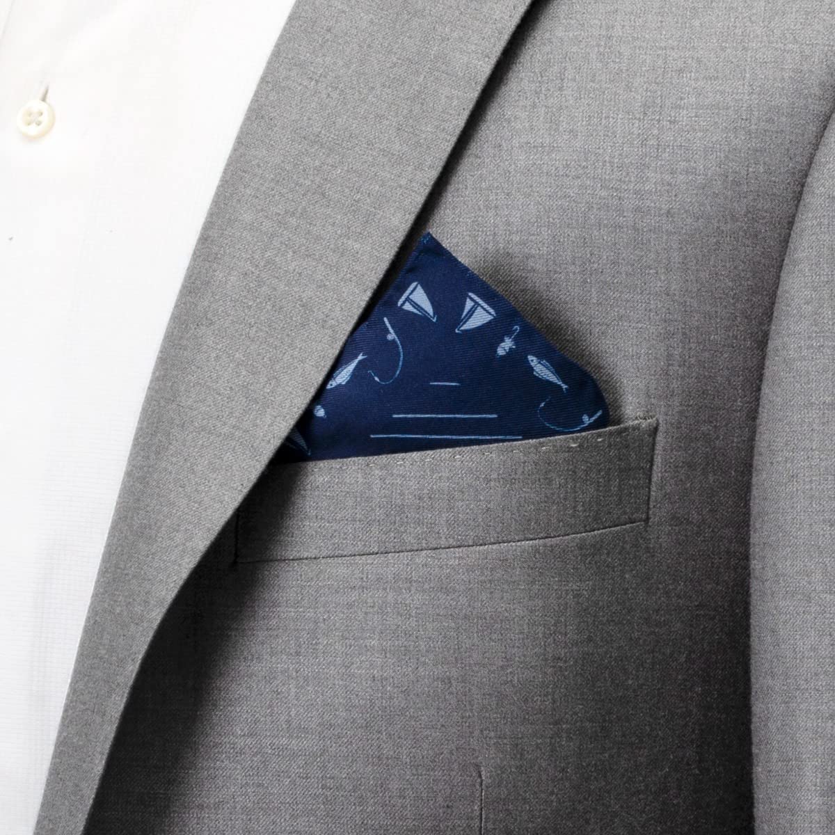 Cufflinks Inc. Nautical Blue Pocket Square
