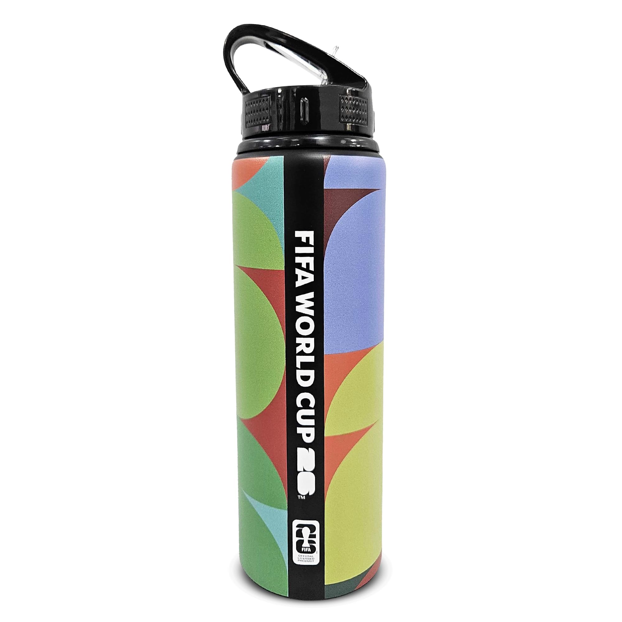 Hy-Pro Officially Licensed FIFA World Cup 2026 750ml Aluminium Water Bottle Unity - Durable Sports Hydration for Football Fans - Gym Bottle with FIFA World Cup 2026, Unity Design - 2