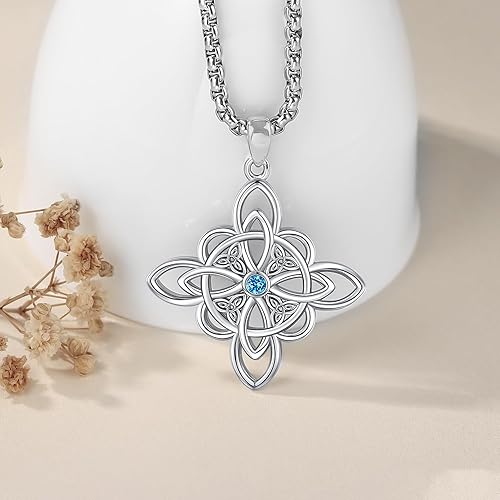 Miniatura 2 de Odinstone Tetragrammaton de Plata 925 Tetragrammaton - Collar con colgante para hombres y mujeres, amuleto de buena suerte, joyería Wiccan