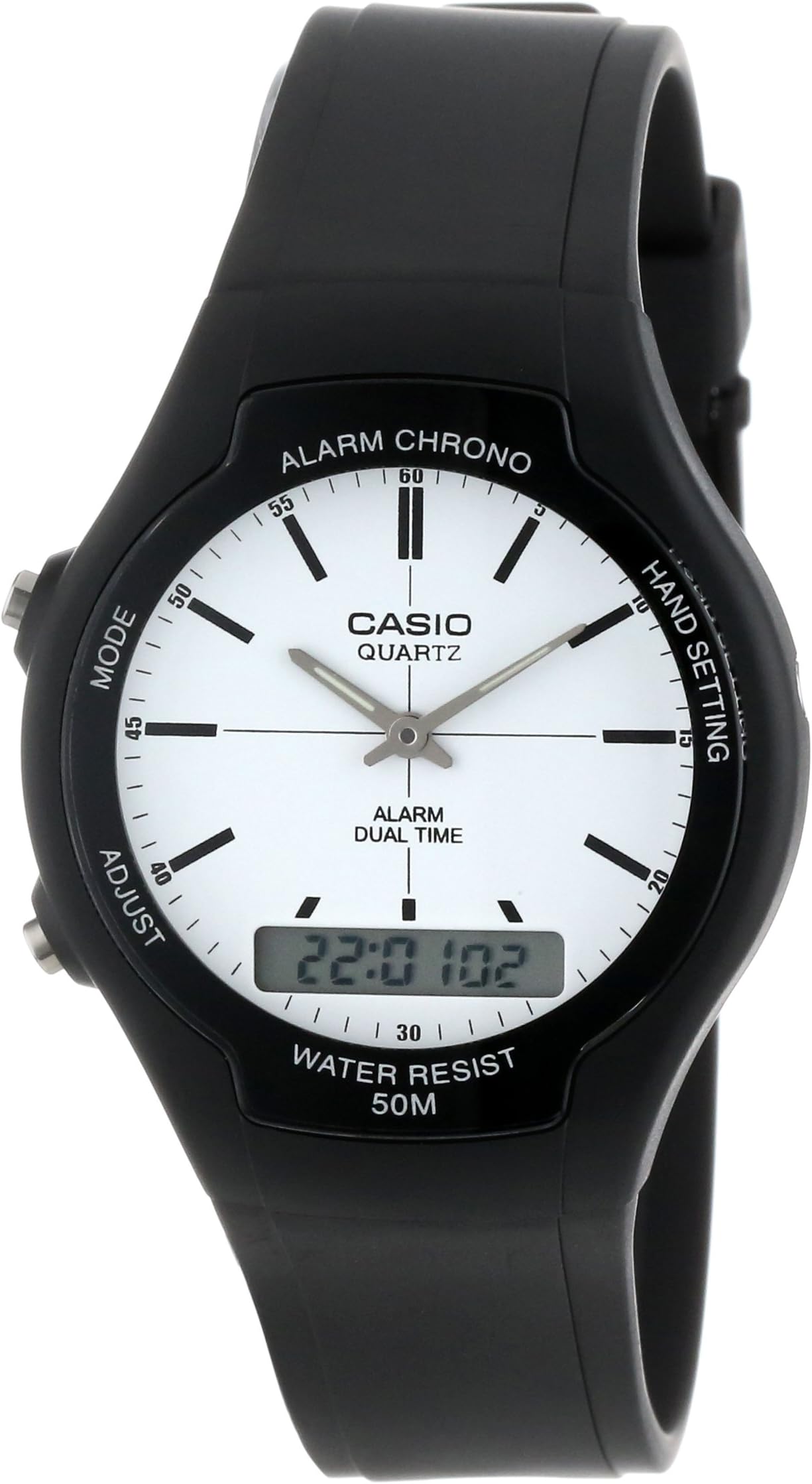 Men's AW90H-7E Sport Multi-Function White Dial Dual Ti