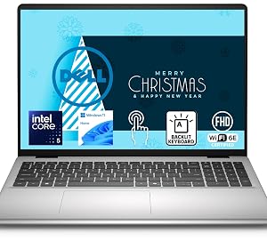 Dell 16 Inch FHD Touchscreen Laptop with Backlit Keyboard Intel Core 5 120U 10 Cores Up to 5GHz