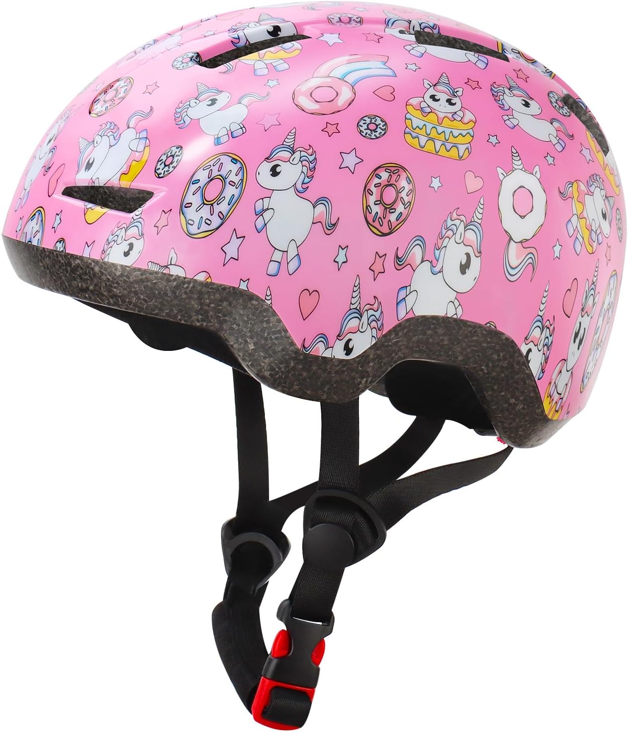 Kids Bike Helmet for Ages 3-8, Toddler Helmet for Boys Girls with Unicorn Print, Adjustable Lightweight Helmet for Cycling Scooter Skateboard