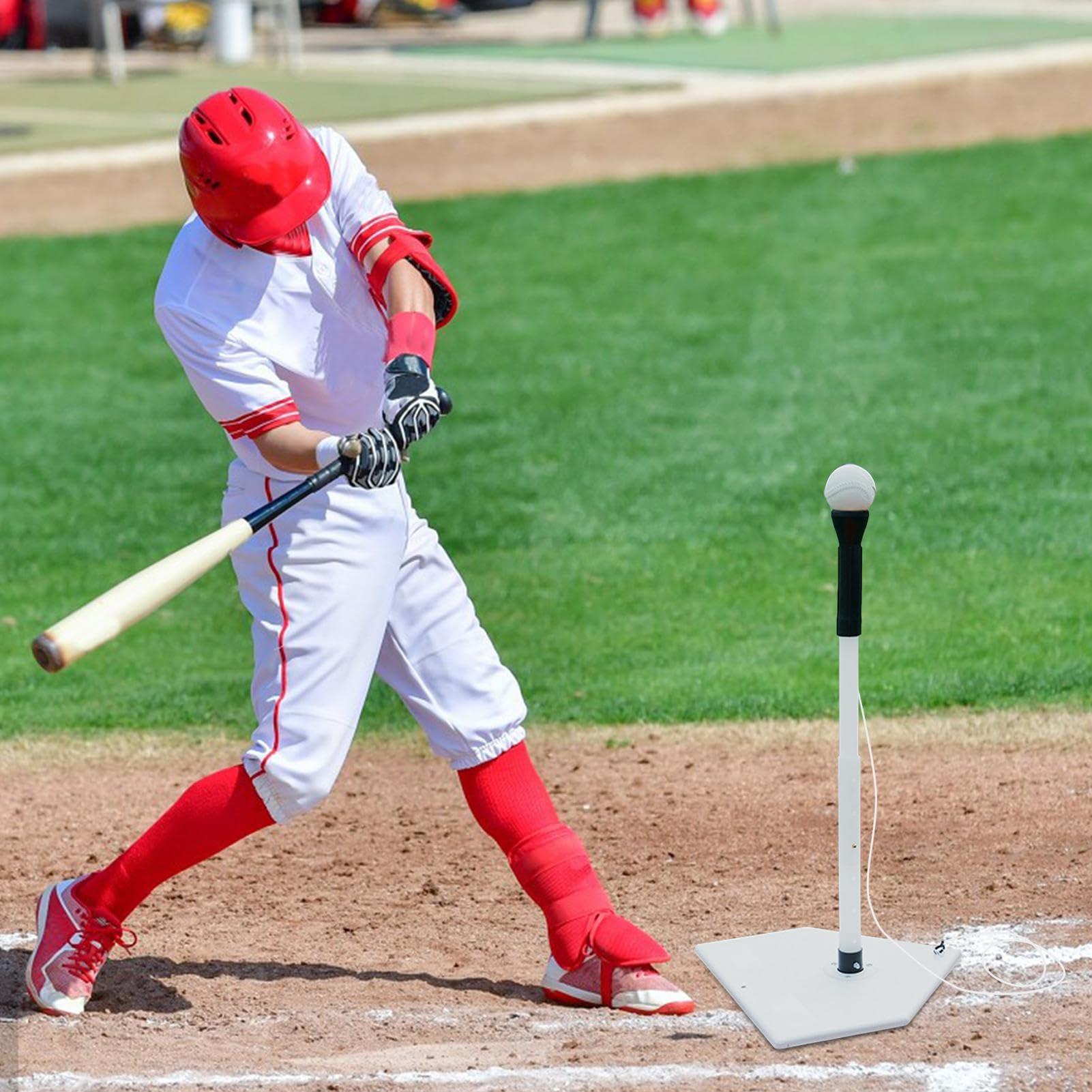 Generisch Té de béisbol, softball ajustable y entrenamiento de béisbol, té de entrenamiento para jugadores juveniles, equipos escolares, ligas, atletas, torneos, campos de competición