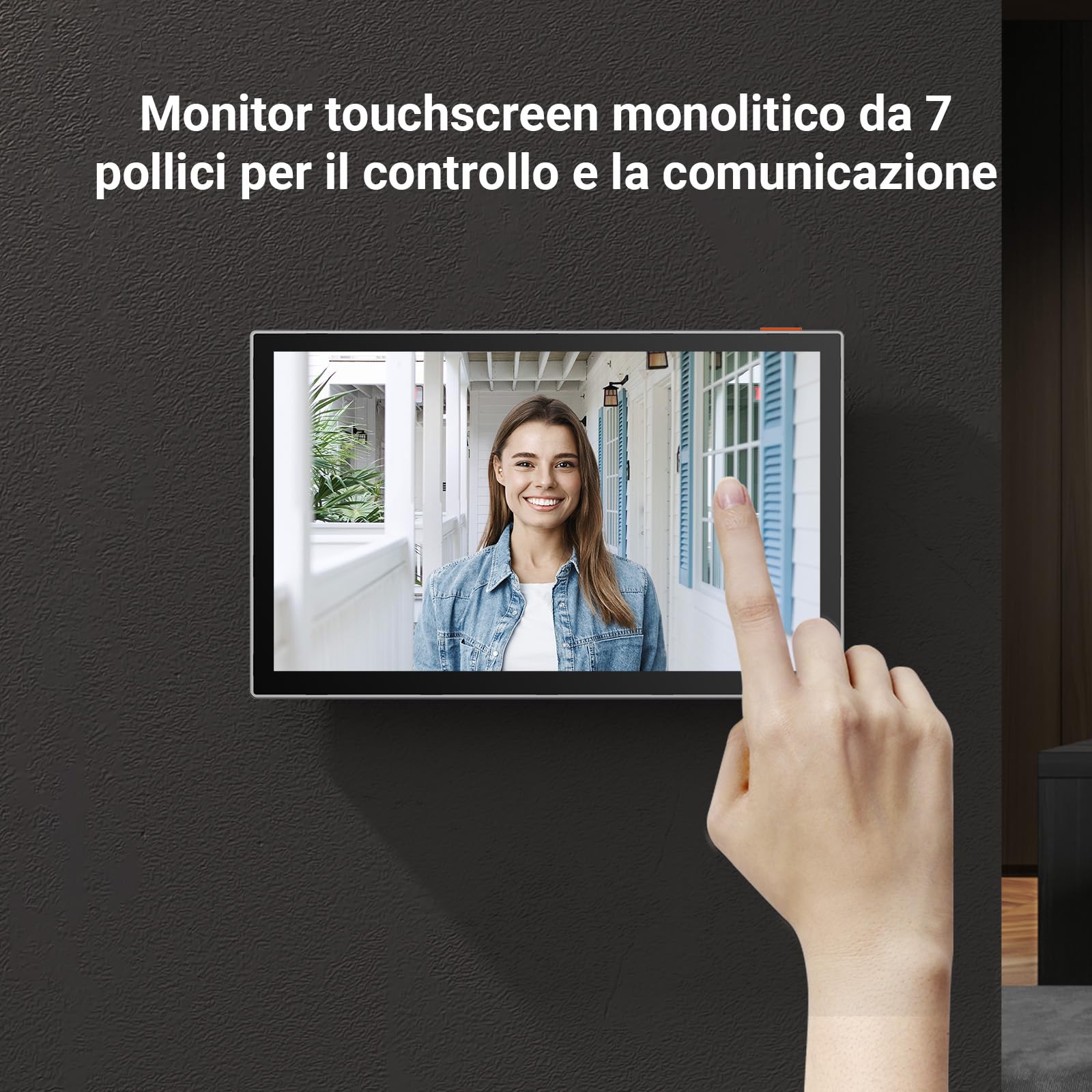 EZVIZ CP5 Videocitofono WiFi con Schermo Touch Screen a Colori da 7", Visione Notturna 1080p e Audio Bidirezionale, Citofono con Sblocco Remoto, Dual Band, Design Sottile