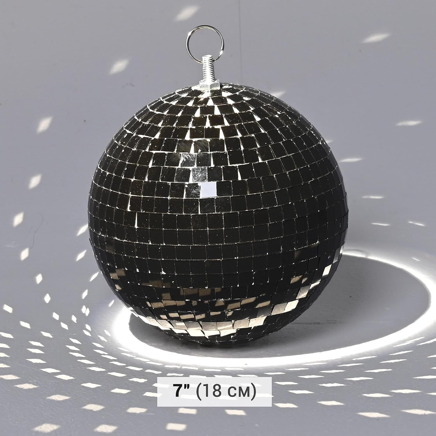 Yescom 4PCS 7" Small Disco Ball Set Mirror Mini Hanging for 70s 80s Party Events Wedding DJ Dance Club Bar Stage Lighting Holiday Business Home Decor Black