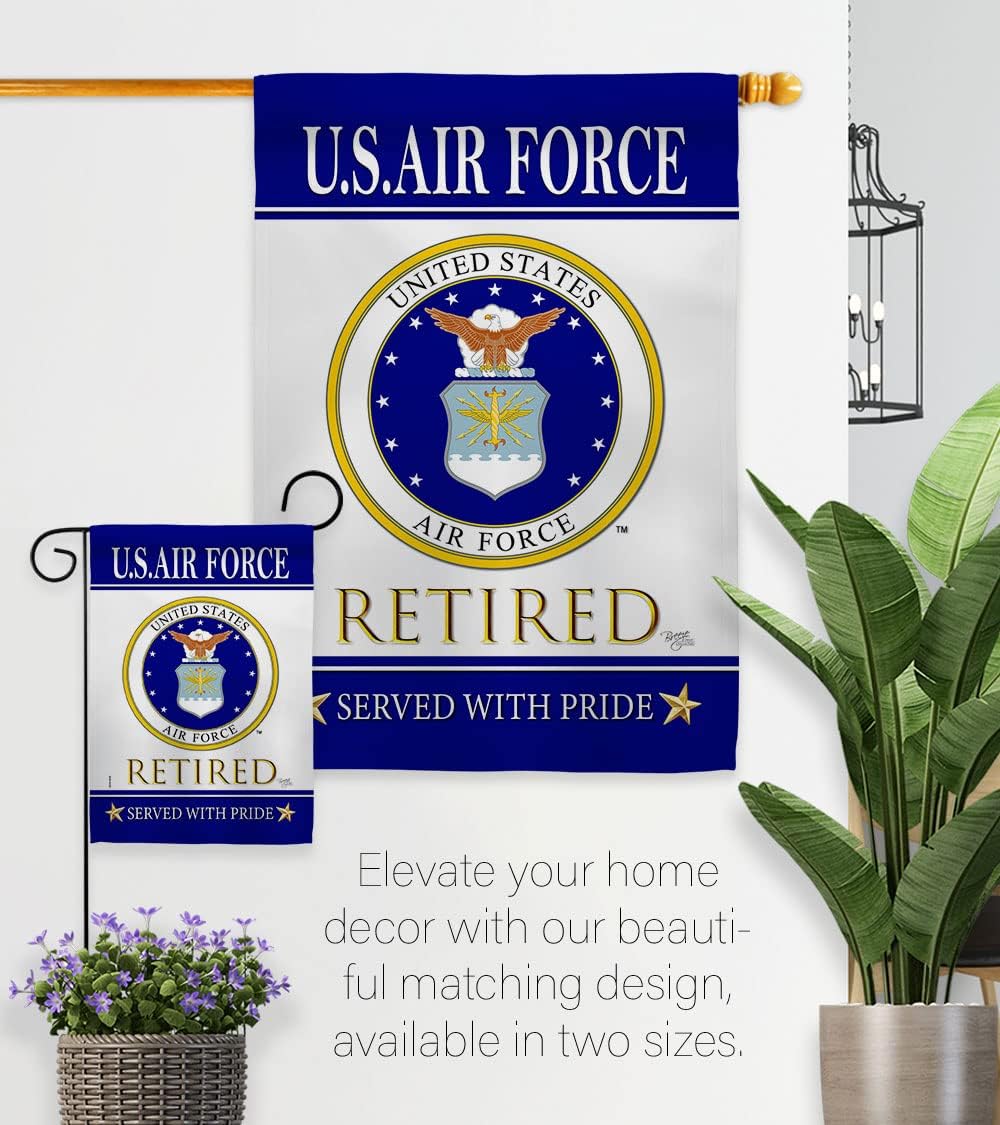 US Air Force Retired Garden Flag - Armed Forces USAF United State American Military Veteran Retire Official - House Decoration Banner Small Yard Gift Double-Sided Made in USA 13 X 18.5 - Image 8
