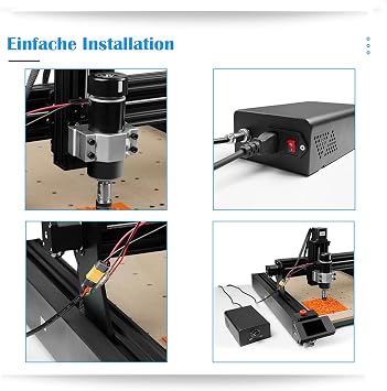 Twotrees CNC 500 W Spindle Motor 12000 RPM Air-Cooled Brushless DC Motor with Integrated Control Unit Speed Adjustment Buttons for DIY Engraving CNC Engraving CNC Drill TTC-450