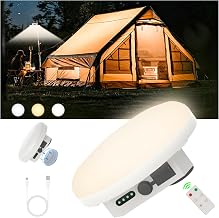 Camping Tent Light LED Rechargeable Portable Hanging Lantern with Remote,IPX5 Waterproof Outdoor Lights with Battery Power, Camp Lamp Light for Glamping Indoor Outages Car Repair