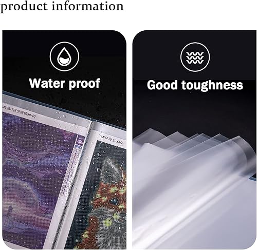 Miniatura 10 de Qunrwe Contenedores de almacenamiento para libros de pintura de diamantes A3, carpeta de portafolio para obras de arte, 60 páginas, protector de