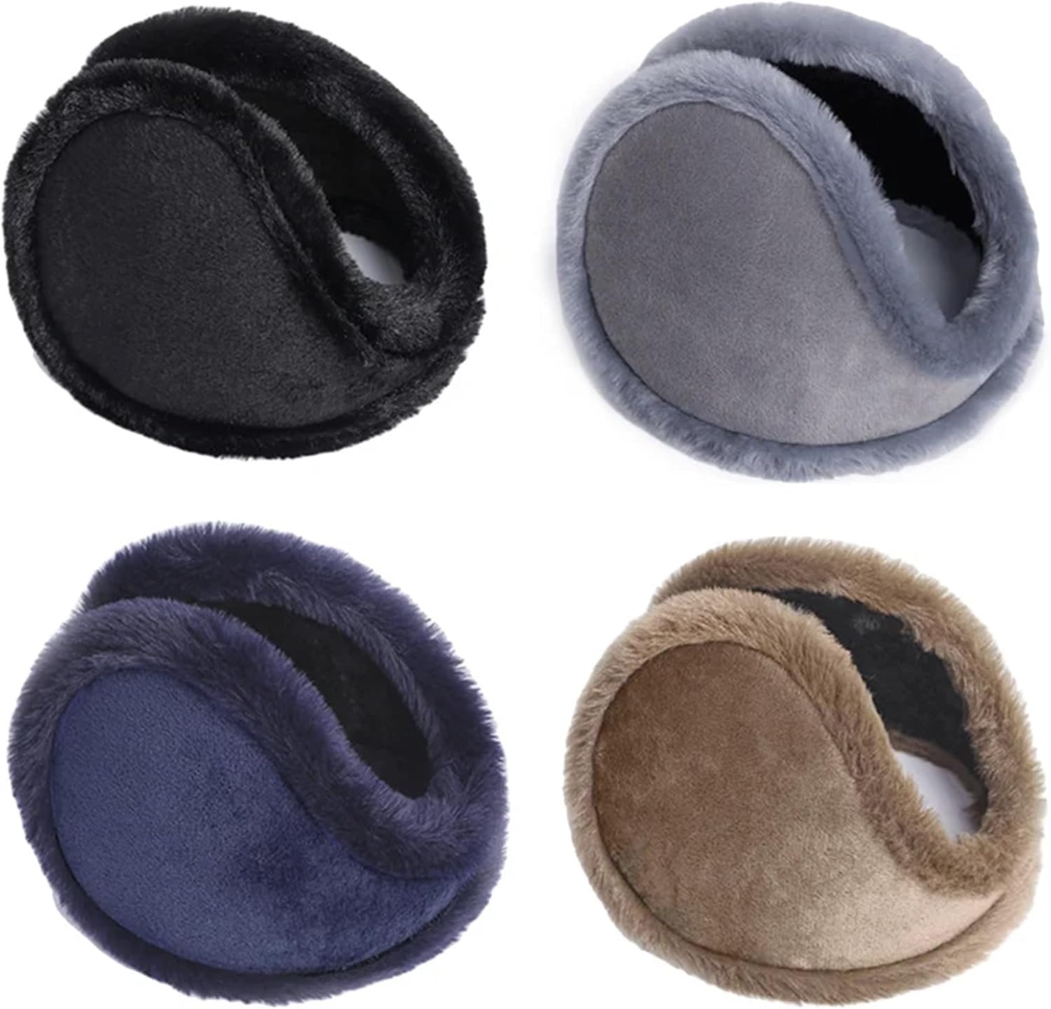 Soft Plush Ear Warmer Winter Warm Earmuffs for Women Men Earflap Outdoor Cold Ear-Muffs(Blue)