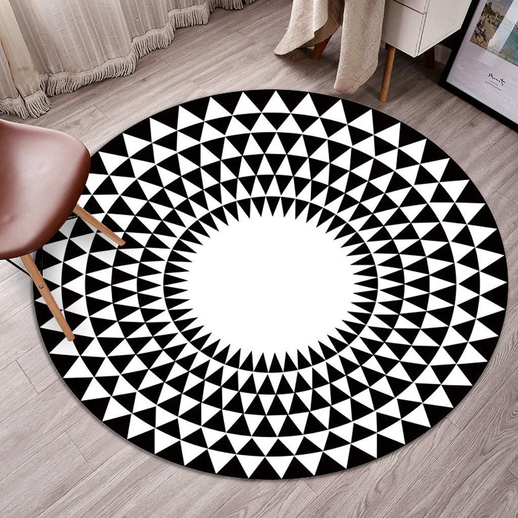 Tapis antidérapant rond Wen pour sécuriser le sol de la chambre