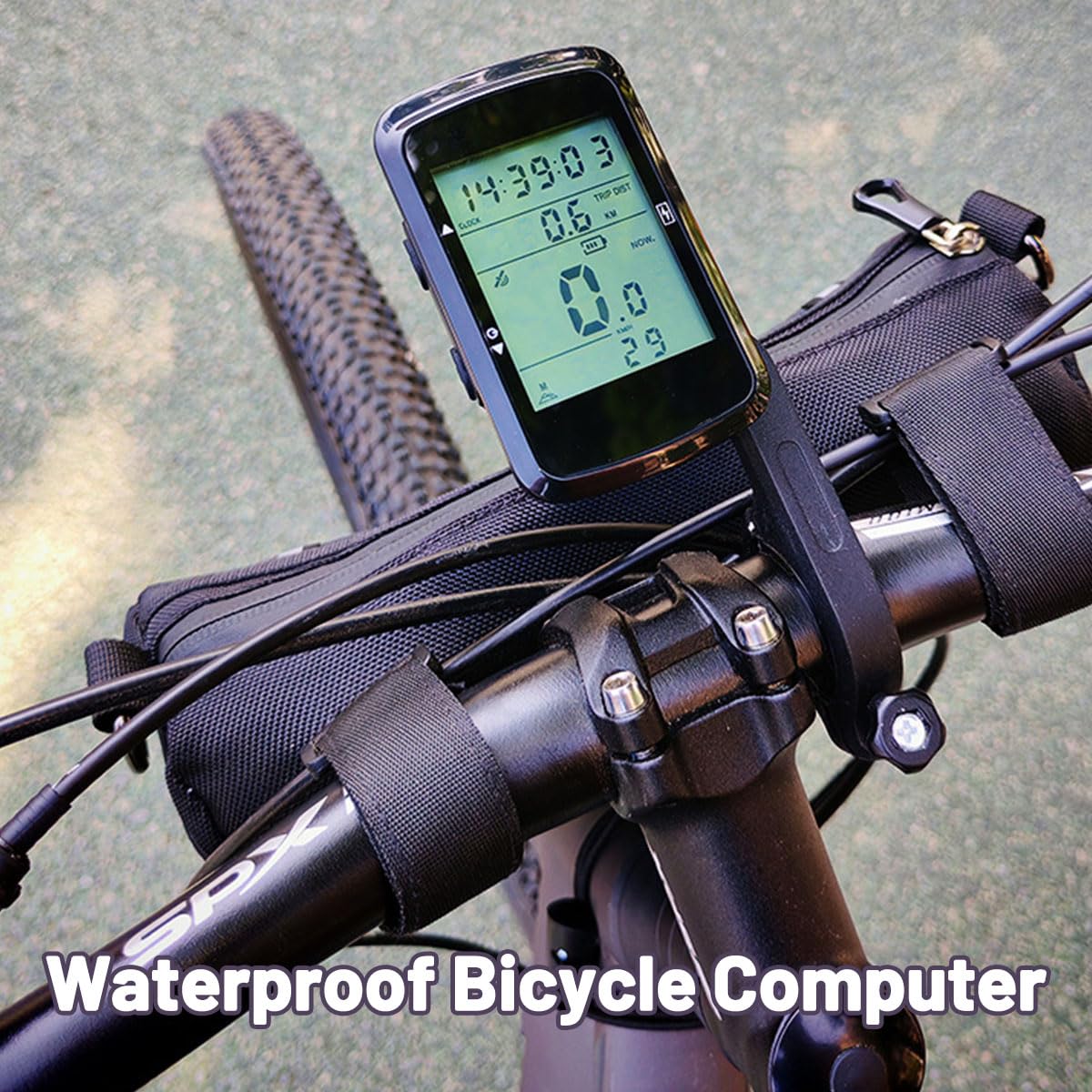Computer per bicicletta wireless, tachimetro digitale per bicicletta, schermo LCD retroilluminato da 2,4 pollici, contachilometri per mountain bike e bici da strada