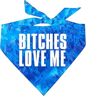 B*tches Love Me Funny Dog Bandana (Royal Scrunch, OS317)