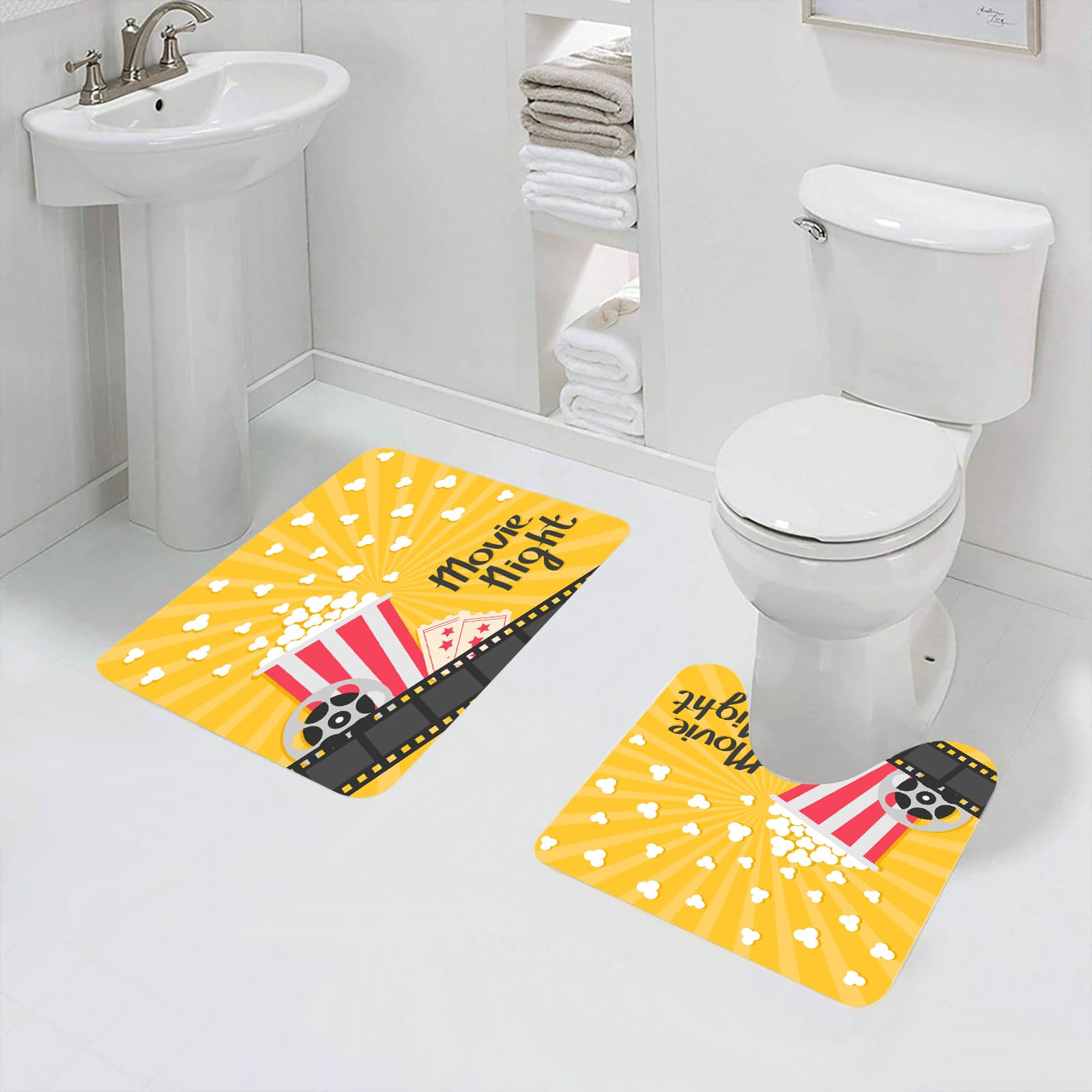 Tapis douche antidérapant lot de 2 Rururug absorbant et doux pour WC