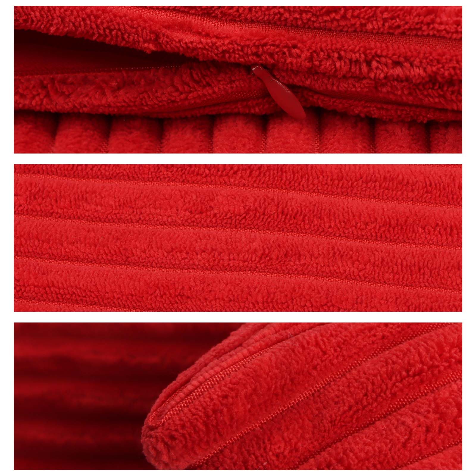 Betadistor 45 x 45 Cushion Covers Red Soft Cushions Cover Square Throw Pillow Case for Sofa Bed Cushions Pack of 2, 18 inch - Image 3