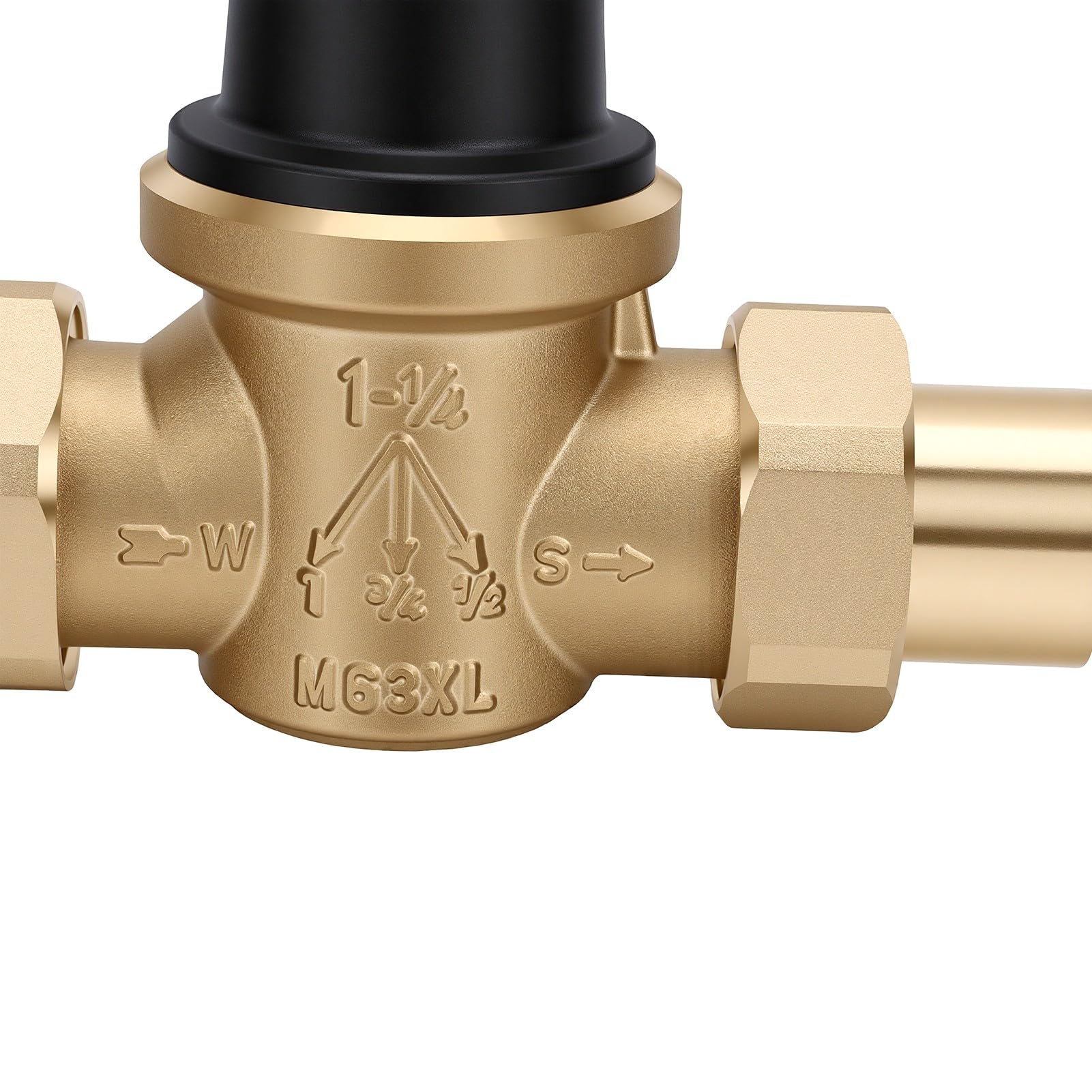 Valvola Riduttrice di Pressione Dell'acqua, Regolatore di Pressione con Doppia Filettatura FNPT da 3,4 Pollici, for Casa Irrigazione Caldaia Giardino