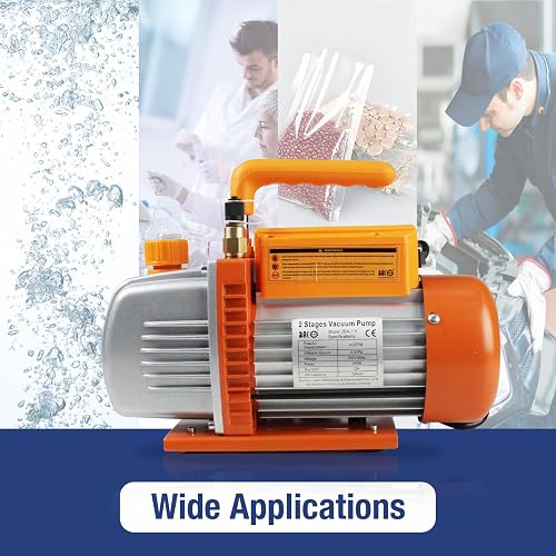 BACOENG 4.2 CFM 2 Stage Vacuum Pump for Air Conditioning, Degassing Casting Resins, Silicones, Oils - 6