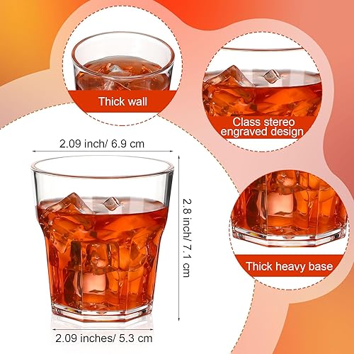 Vista 2 de Tioncy 50 vasos acrílicos de 4.5 onzas, vasos pequeños de whisky, vasos transparentes a granel, irrompibles, apilables, mezclados, mini tazas