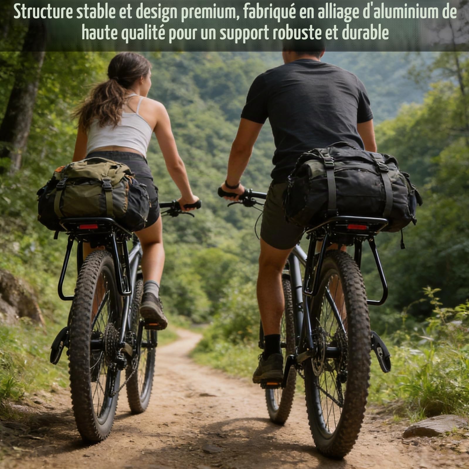 Harilla Porte-Bagages arrière Universel avec Fermeture Rapide, Taille Unique, Noir, Convient pour VTT, vélo de Gravier et vélo de Tourisme, Porte-vélo Stable pour la Zone arrière