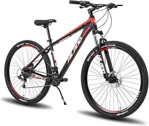 Hiland - Bicicleta de montaña de 29 pulgadas para hombre, marco de aluminio, frenos de disco hidráulicos delanteros y traseros, horquilla de