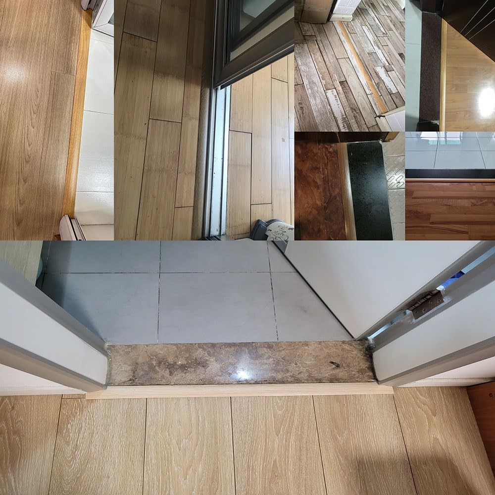 Samoprzylepna listwa przejściowa do podłogi, listwa T do progu drzwi, antypoślizgowa listwa podłogowa, listwa maskująca do podłogi(Sapele,W60mm/2.4in)