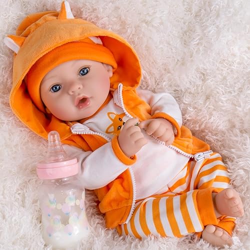 Miniatura 9 de Aori Muñecas de Bebé Reborn Niña Realistas - Muñeca de Bebé Recién Nacido Realista de 18 Pulgadas que Parece Real, Bonito Set de Regalo para Niños,