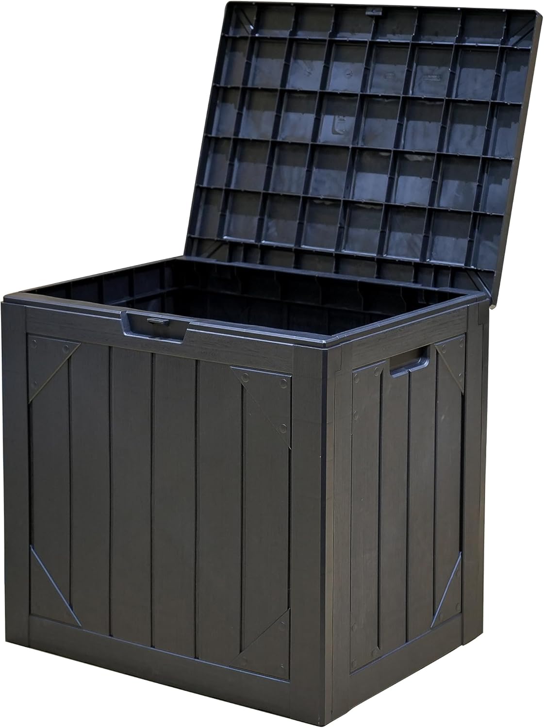 Outdoor Storage Box, 30 Gallon Lockable Waterproof Deck Storage Box, Yard Storage Bin, Suitable for Gardens, Black