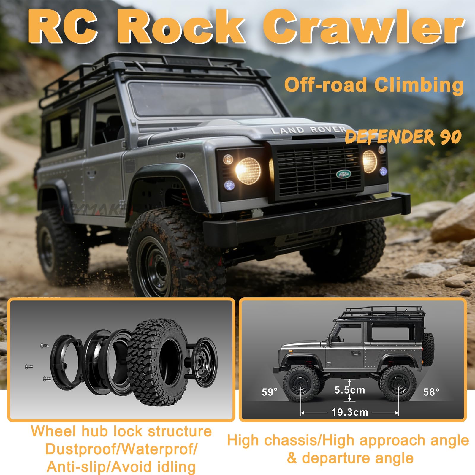 Amazon.com: Skymaker MN99S 1/12 RC Crawler, RC Land Rover 4x4 Off