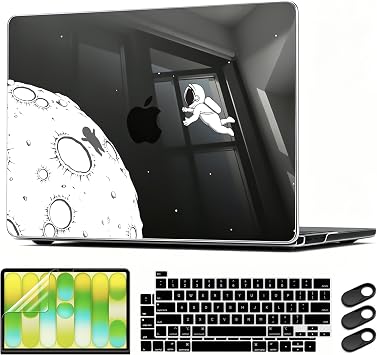CISSOOK Black Astronaut Case Compatible with MacBook Pro 13 Inch 2020-2025
