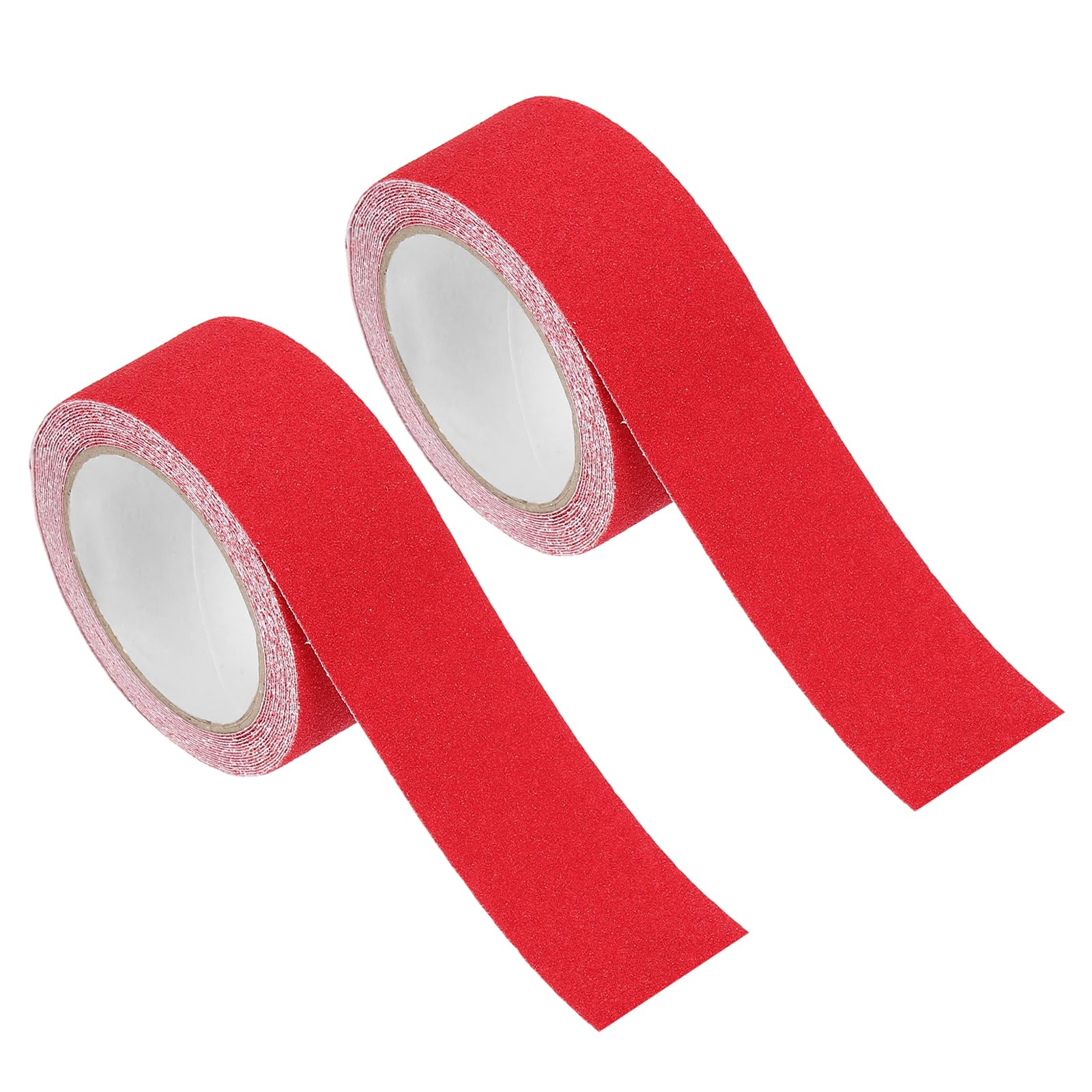 PATIKIL 2Pcs Frosted Non-slip Tape - 5m x 5cm, Heavy Duty Anti Slip Grip Safety Non Skid Tread Stair Cases Tape High Adhesion & Waterproof, Suit for - Outdoor/Stairs, Red