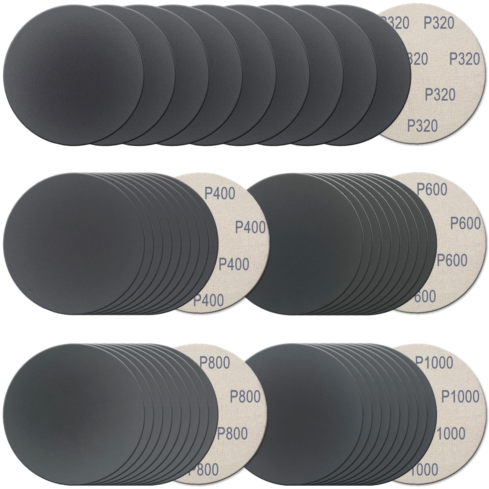 5 Inch Sanding Discs - 50 Pcs Hook & Loop -17