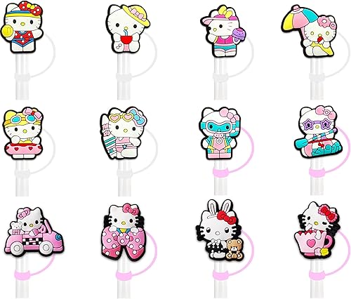 Stanley - 12 tapas de pajilla, accesorios para copas Stanley, cubierta de popote de silicona compatible con vaso Stanley de 30 y 40 onzas con asa, a