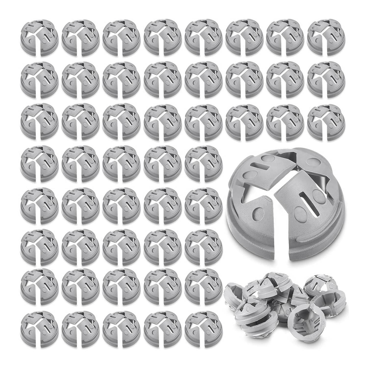 Lizusidtsy 1/2 In. Non Metallic Button Push-in Bulk Connector Gray NM Cable Connector Electrical Conduit Fittings Fits for 1/2 Inch Easy to Use