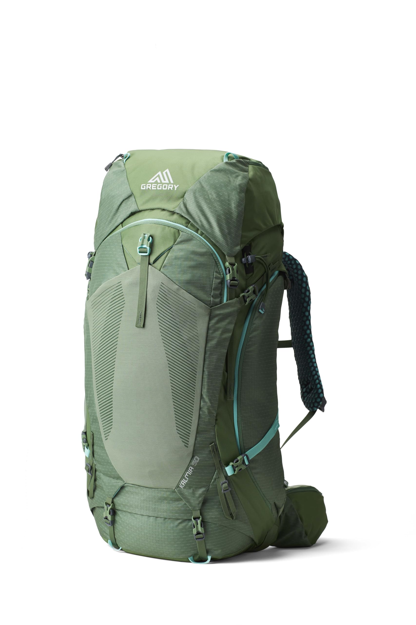Gregory Kalmia 50L Women's Backpacking Pack, Ventilated Backpanel, Built-In Hydration Attachment for Bladder (Reservoir Not Included), Small/Medium, Olive Frost