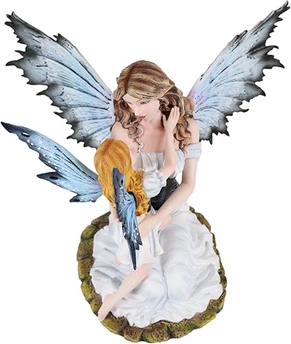 Miniatura 5 de Ebros Gift "Maternidad Maternal Amor y Afecto Hada Madre Abrazando a la Hija Figura Grande Hadas Jardín Fantasía Coleccionista Hadas Ángeles y