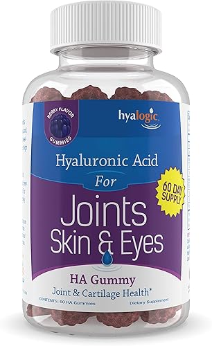 Miniatura 1 de Hyalogic Chewy HA Gummies - Gomitas mixtas de ácido hialurónico con sabor a bayas, vitaminas gomosas sin gluten para adultos, suplemento HA para