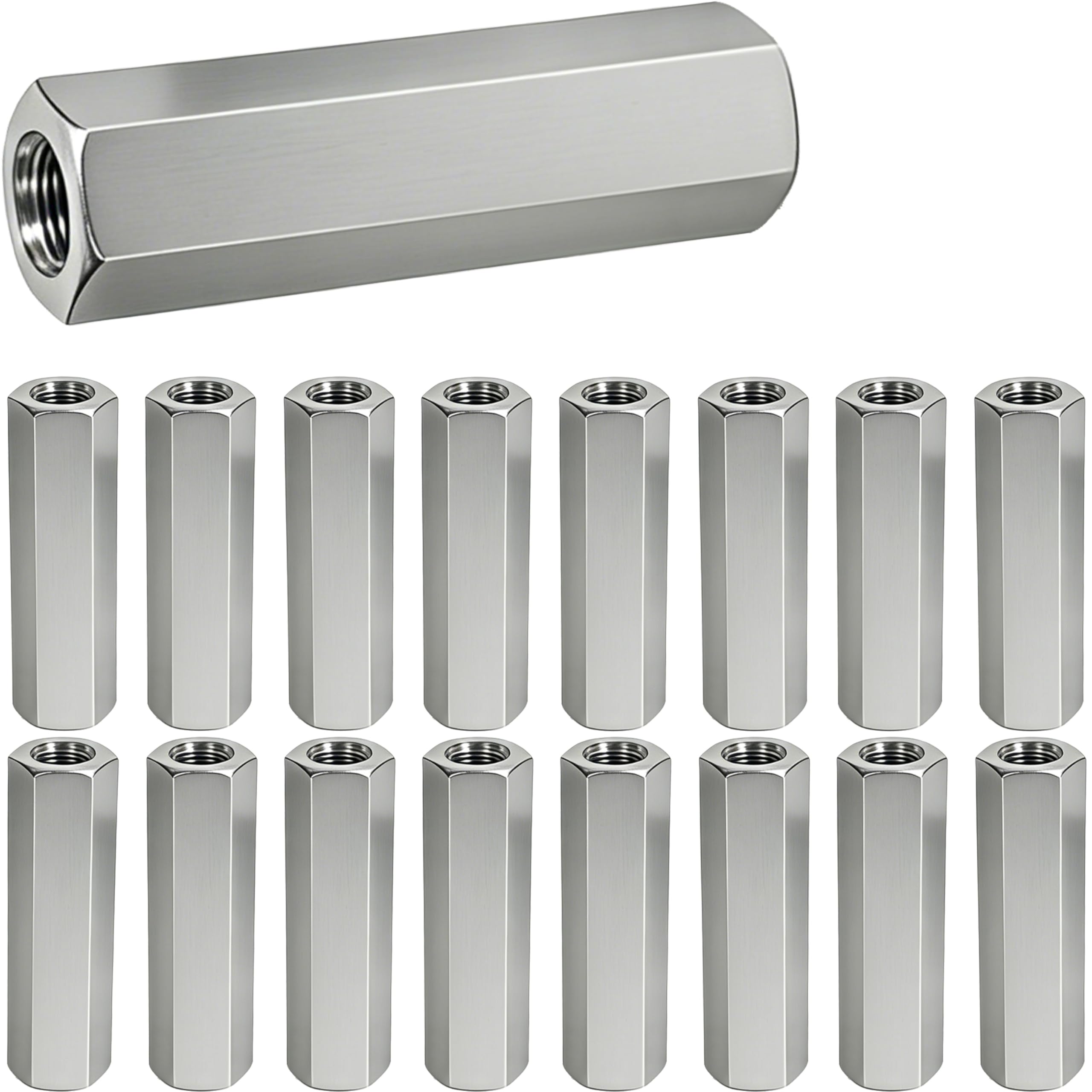304 Stainless Steel Coupling Nuts - M6 x 1.0 -13 304 Stainless Steel Coupling Nuts - M6 x 1.0 -13