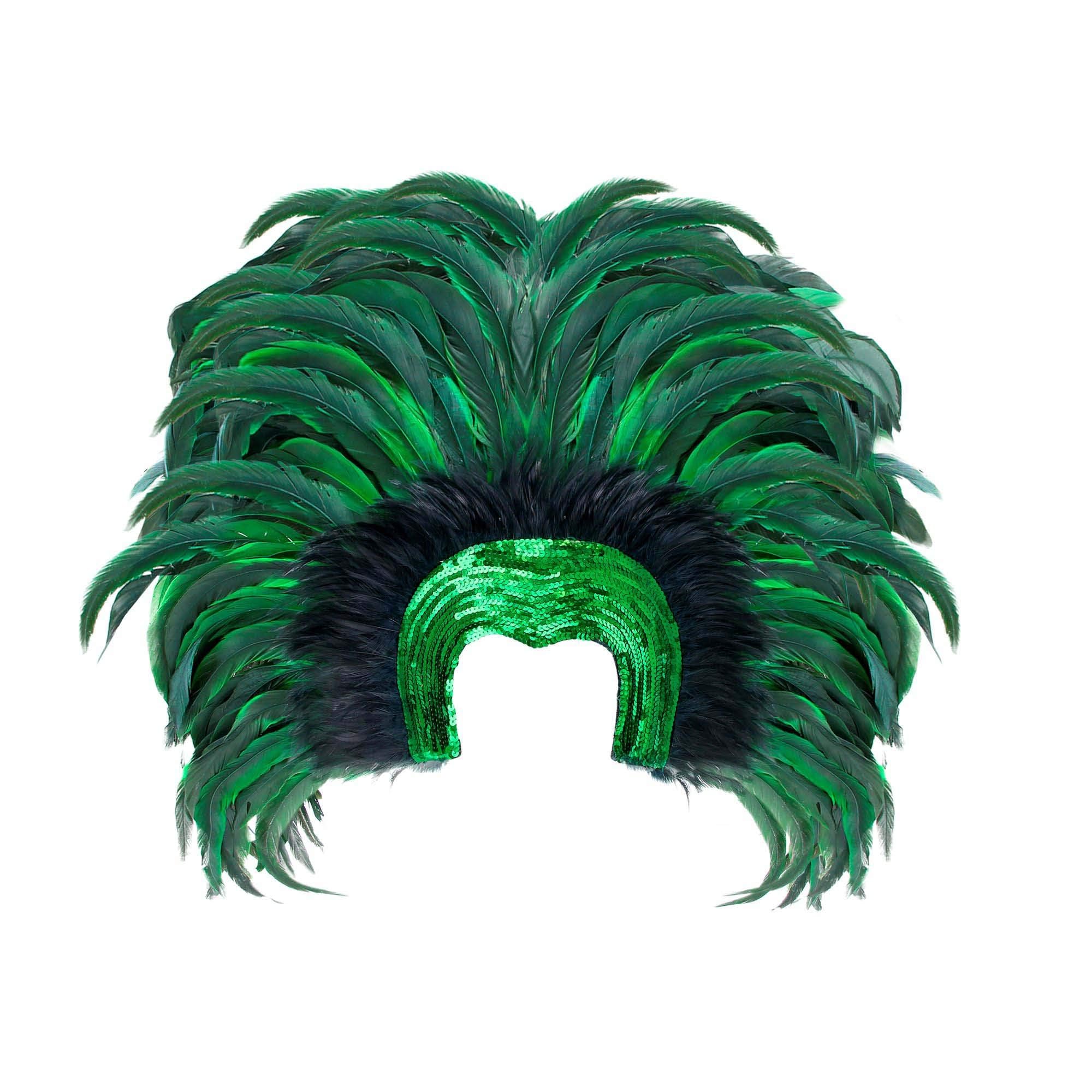 Accessoire de déguisement carnaval et coiffure de fête en plumes